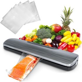 Gray Automatic Food Vacuum Sealer 14.17" x 3.9" x 1.9"; Vacuum Food Sealer Machine; Vacuum Bag Sealer Machine for Meat; Vegetables; Food Preserva