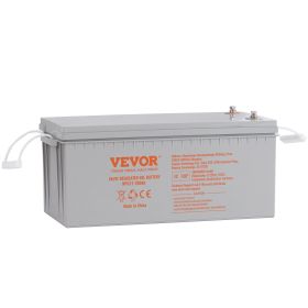 VEVOR Rechargeable AGM Marine Battery, 12V 200 AH, Designed for RV Solar Marine Off-Grid Use, UPS Backup, with a Self-Discharge Rate, 1400A Curre