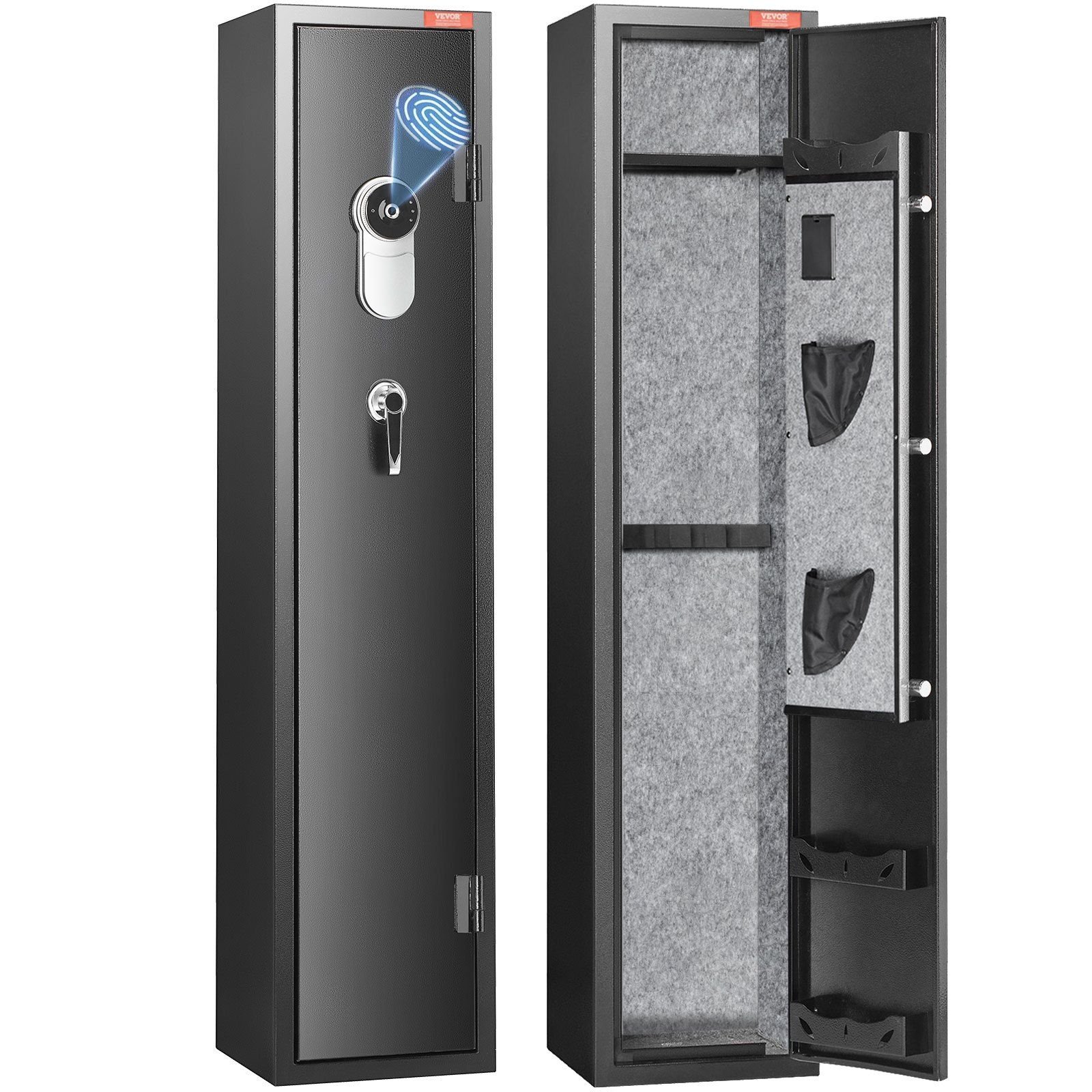 Va Rifle Safe VEVOR 5 Rifles Gun Safe, Rifle Safe with Fingerprint Lock, Quick Access ...