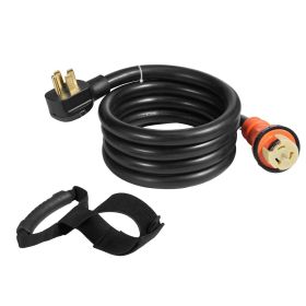 VEVOR Generator Cord, 30' Generator Power Cord w/ Plug in & Out Pin of Inlet Box Side, 50AMP SS2-50R/CS6375 Style Inlets Cable, 12000W Extension