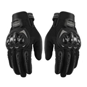 Racing Motorcycle Motorbike Motocross Riding Dirt Bike Full Finger Sports Gloves (Color: Black, size: M)