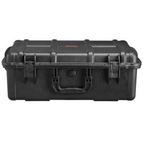VEVOR Weatherproof Hard Case, Heavy Duty Protective Dry Box Case with Pre-cut Foam, and Retractable Pull Handles for Travel, Hunting, Military (Box Capacity: 2.4 cu.ft)